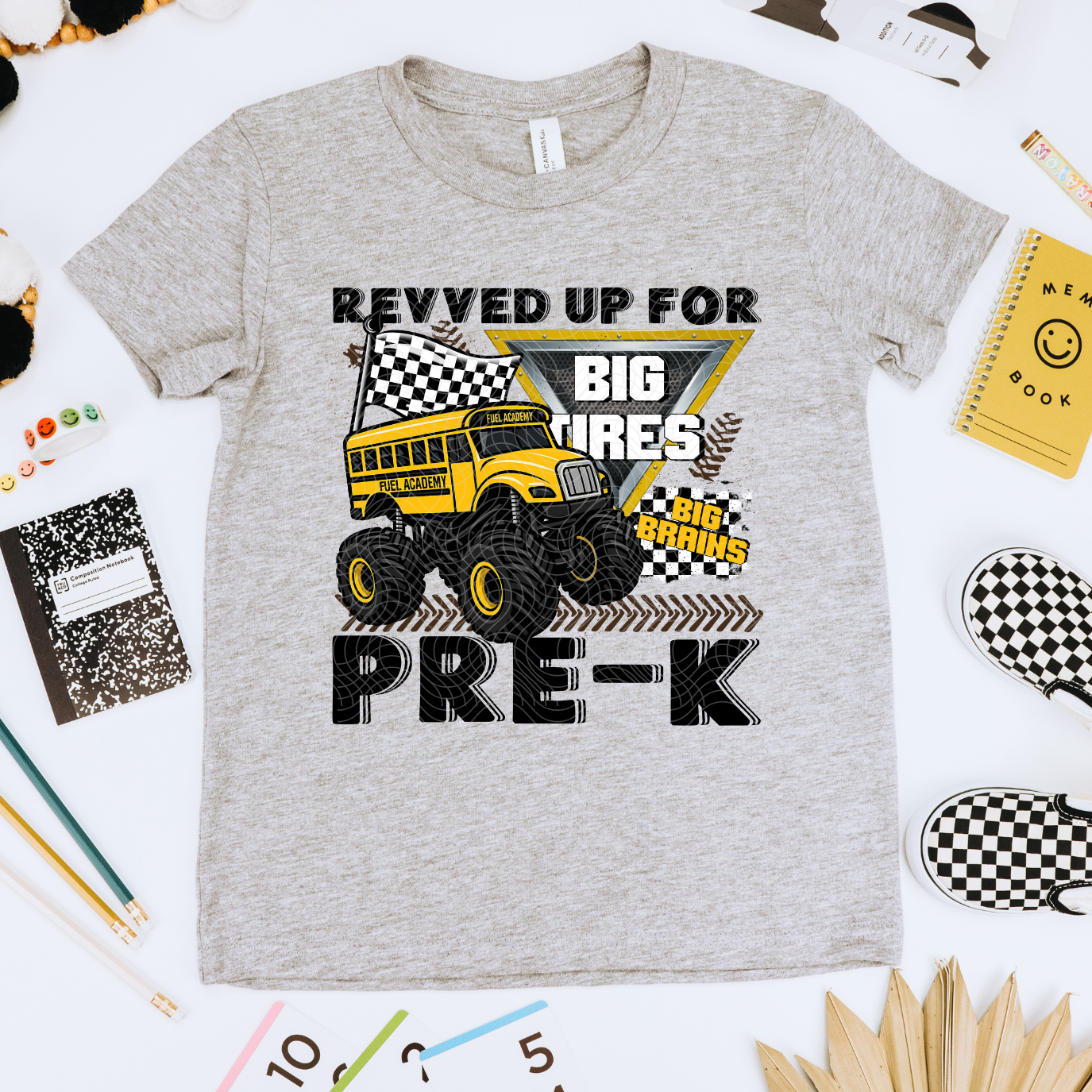 REVVED UP FOR PRE K - DTF TRANSFER