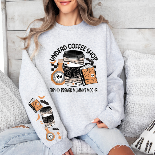 UNDEAD COFFEE SHOP CAFE W/ SLEEVE - DTF TRANSFER