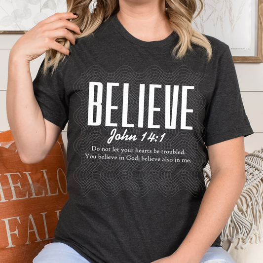 BELIEVE WHT - DTF TRANSFER