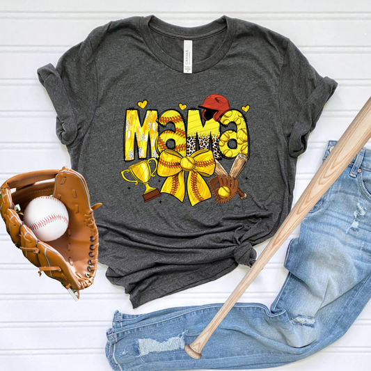 SOFTBALL MAMA ELEMENTS - DTF TRANSFER