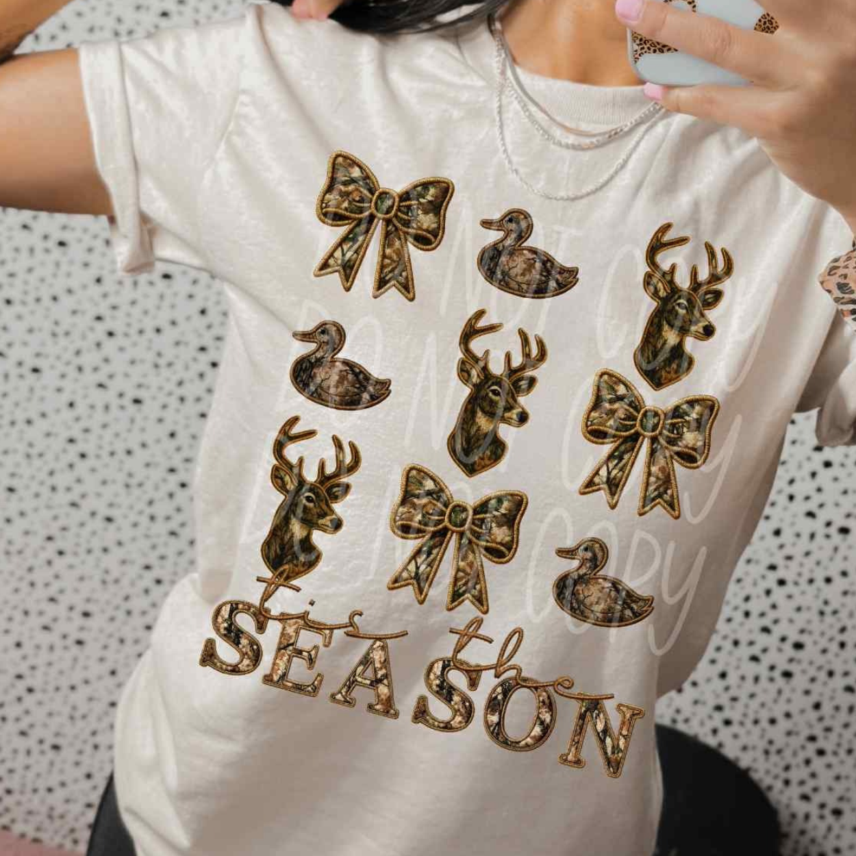 TIS THE SEASON CAMO - DTF TRANSFER