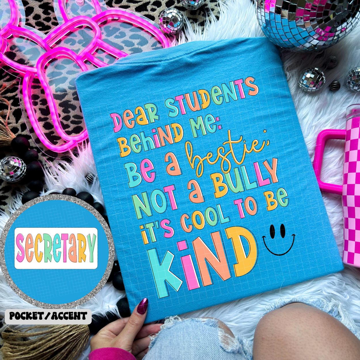 BE KIND - SECRETARY POCKET - DTF TRANSFER