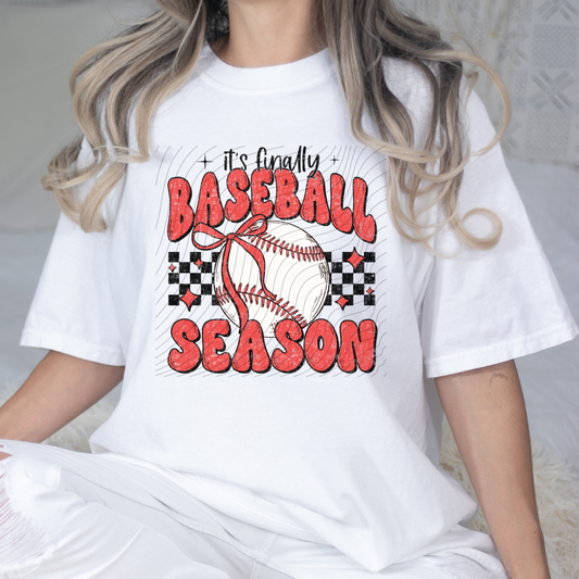 FINALLY BASEBALL SEASON DISTRESSED - DTF TRANSFER