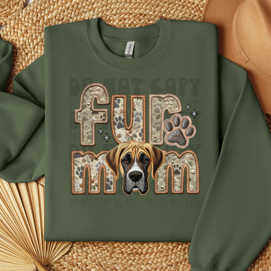 GREAT DANE, FAWN - FAUX EMBROIDERY - DTF TRANSFER