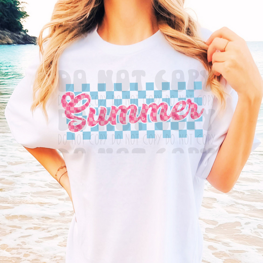 SUMMER CHECKERED - DTF TRANSFER