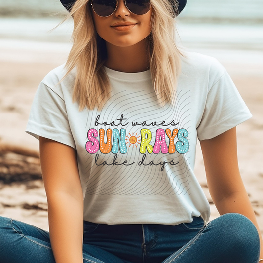 SUN RAYS LAKE DAYS - DTF TRANSFER