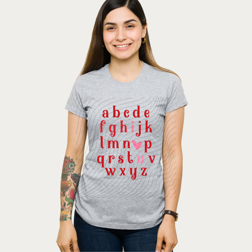 ALPHABET I LOVE YOU - DTF TRANSFER