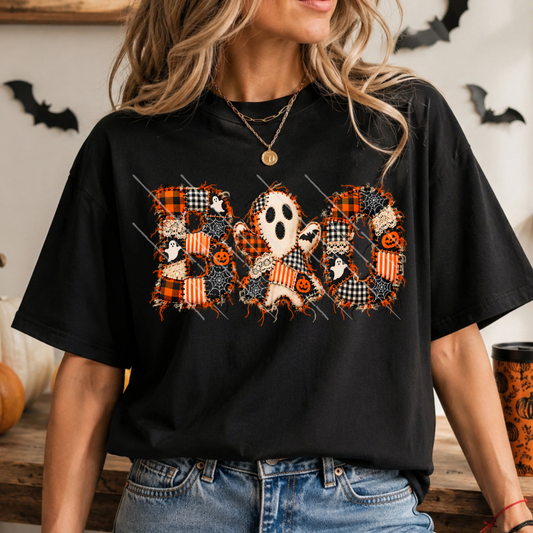 BOO FAUX PATCHWORK - DTF TRANSFER