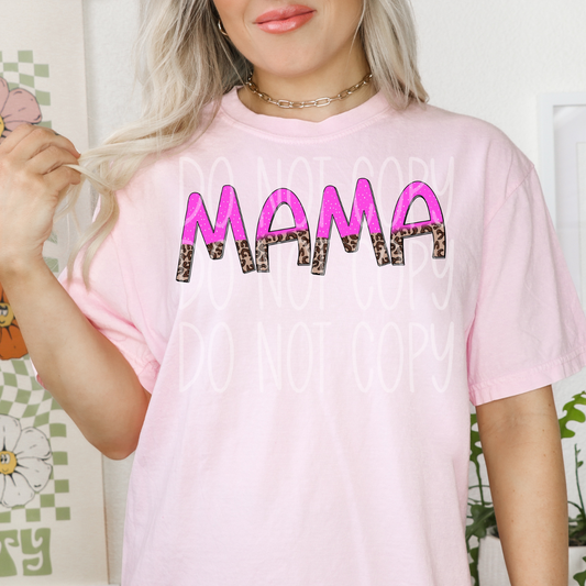 MAMA LEOPARD LETTERS - DTF TRANSFER
