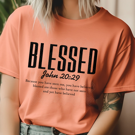 BLESSED BLK - DTF TRANSFER