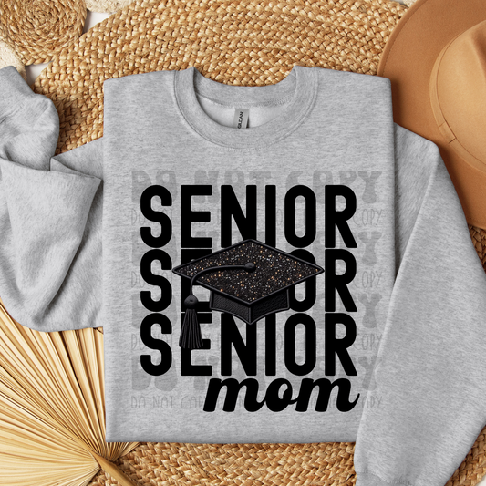 SENIOR MOM FAUX EMBROIDERY HAT - DTF TRANSFER