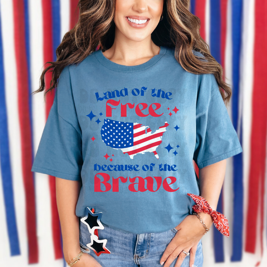 LAND OF THE FREE USA - DTF TRANSFER