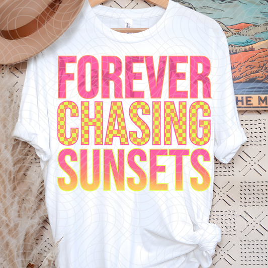 FOREVER CHASING SUNSETS-DTF TRANSFER