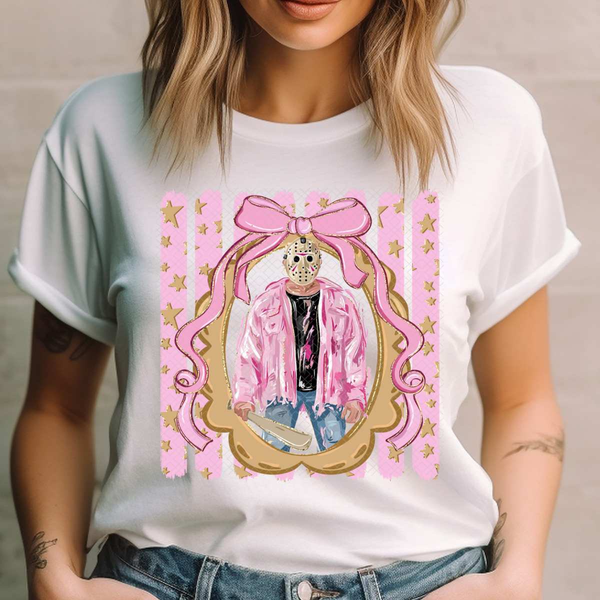 PREPPY PINK HORROR - DTF TRANSFER