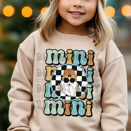 MINI RETRO STACKED SANTA  - DTF TRANSFER