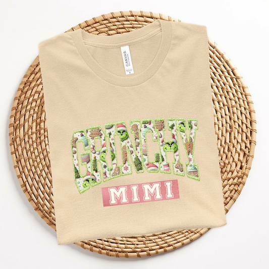 FAUX EMBROIDERY GREEN GUY MIMI - DTF TRANSFER