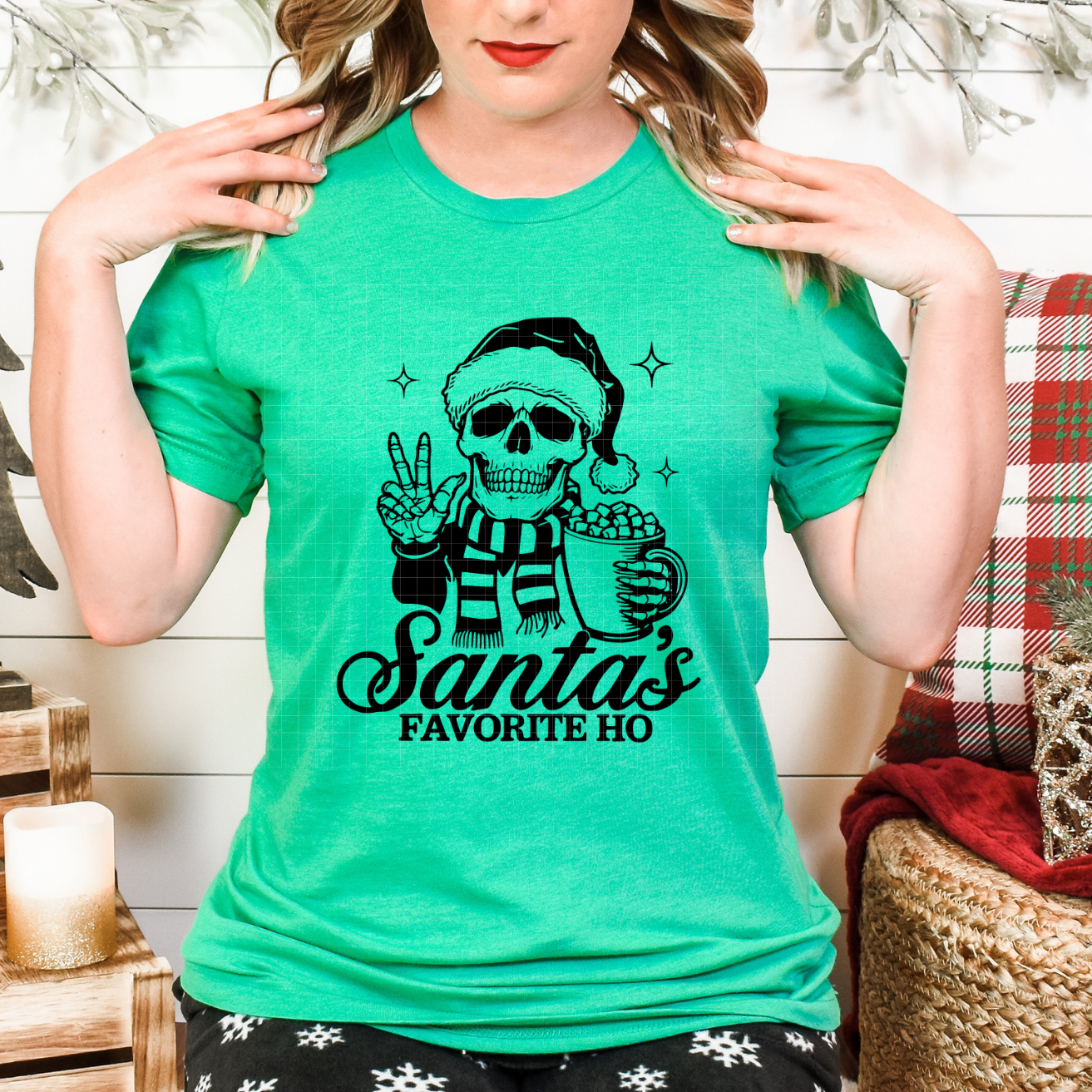 SNARKY SANTA'S FAVORITE BLK - DTF TRANSFER