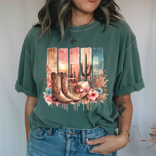 COUNTRY GIRL BRUSHSTROKES - DTF TRANSFER