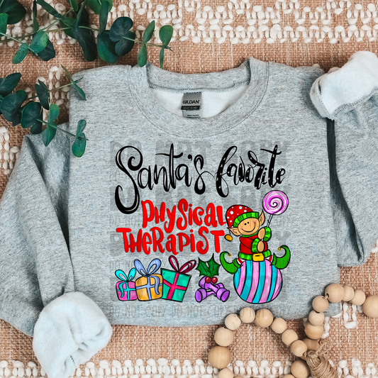 SANTA'S FAVORITE PHYSICAL THERAPIST - DTF TRANSFER