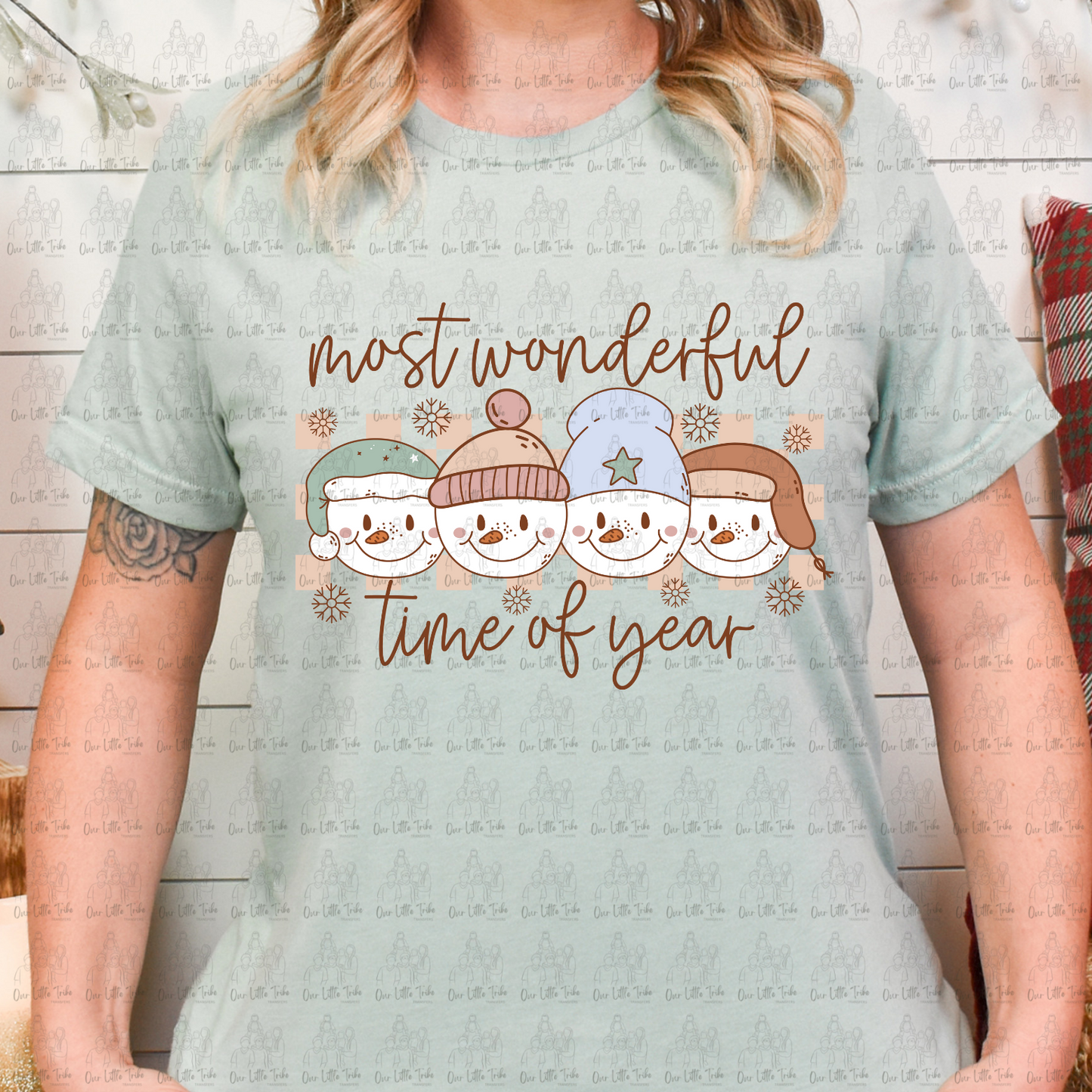 MOST WONDERFUL TIME OF YEAR SNOWMEN - DTF TRANSFER