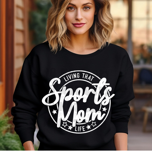 SPORTS MOM WHT - DTF TRANSFER