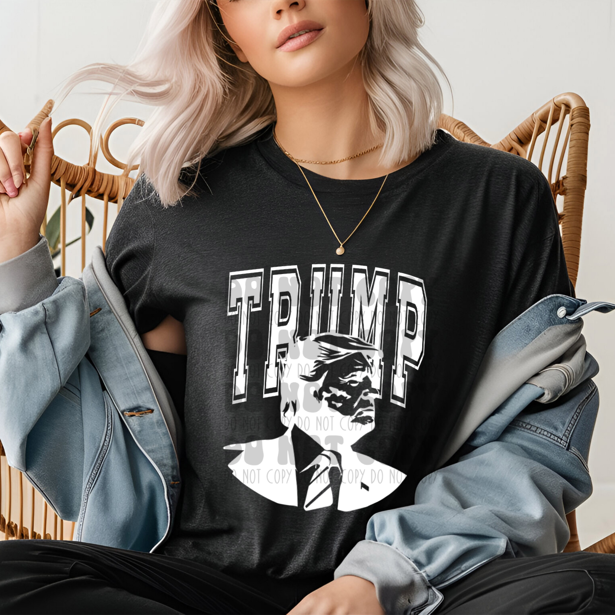 TRUMP ARCHED WHT - DTF TRANSFER
