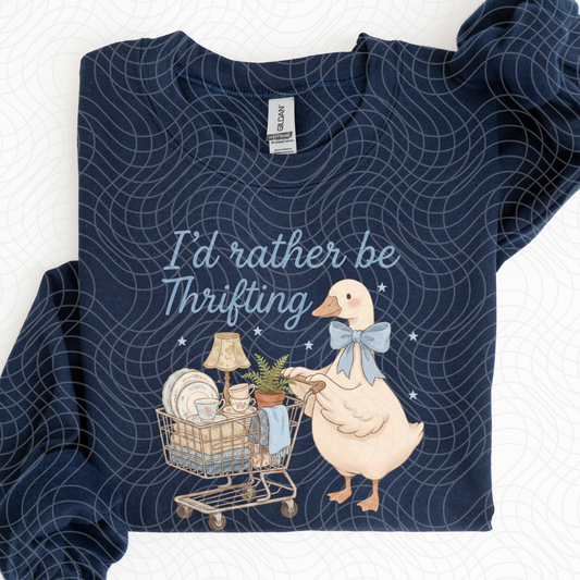I'D RATHER BE THRIFTING GOOSE CART - DTF TRANSFER