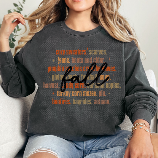 FALL WORDS - DTF TRANSFER