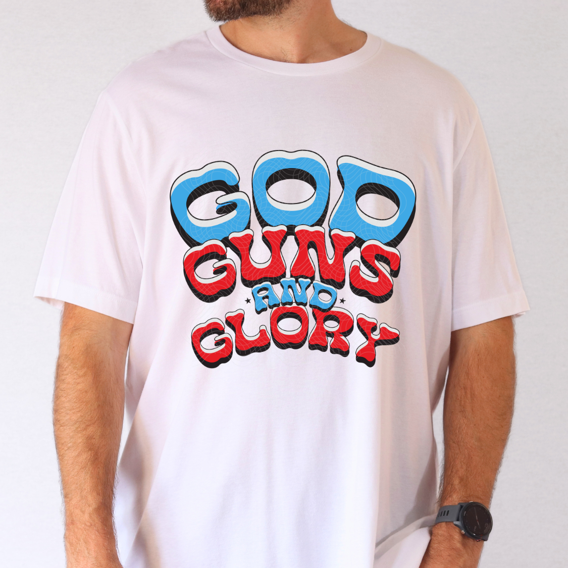GOD GUNS AND GLORY - DTF TRANSFER