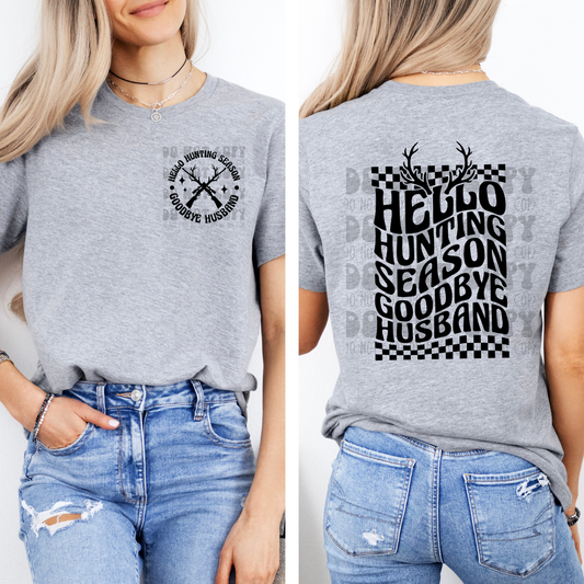 HUNTING SEASON GROOVY ANTLERS W/ POCKET - DTF TRANSFER