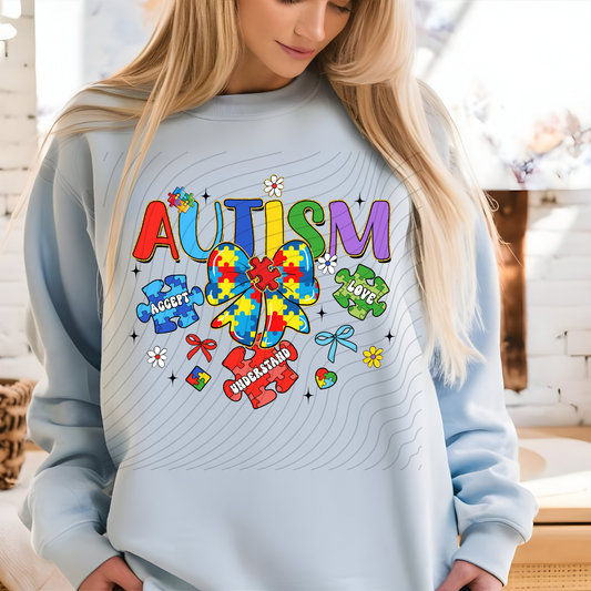 AUTISM BOW PIECES - DTF TRANSFER