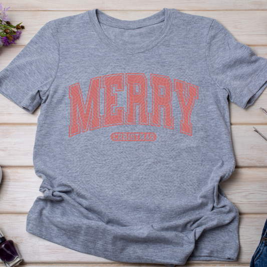 MERRY CHRISTMAS VARSITY - DTF TRANSFER