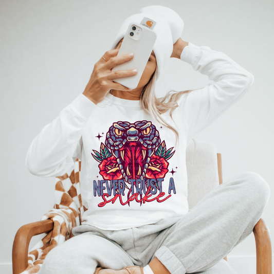 NEVER TRUST A SNAKE - DTF TRANSFER