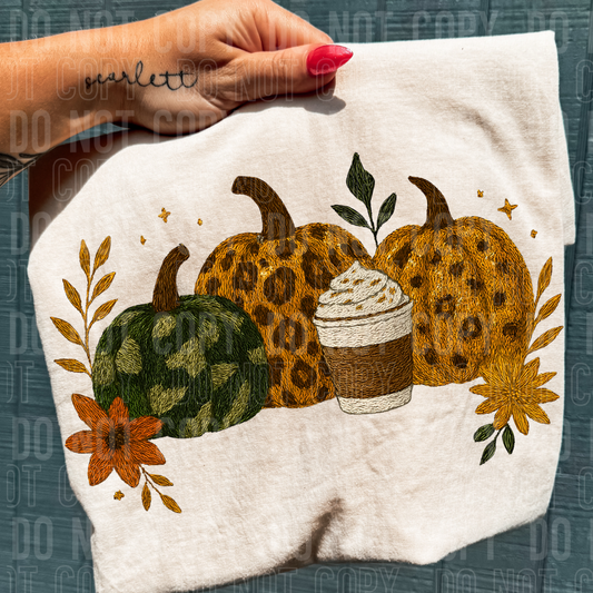 FAUX YARN PUMPKINS - DTF TRANSFER