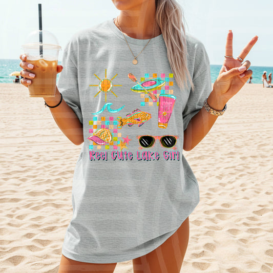 REEL CUTE LAKE GIRL - DTF TRANSFER