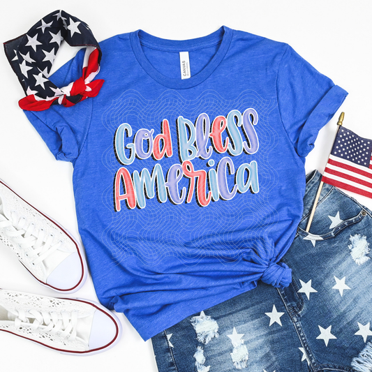 GOD BLESS AMERICA - DTF TRANSFER