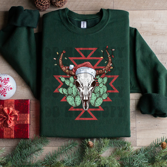 BULL SKULL CHRISTMAS - DTF TRANSFER