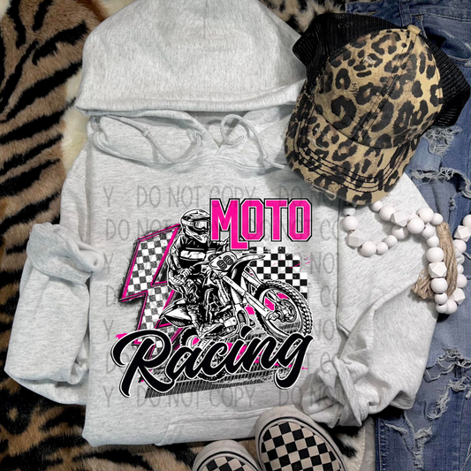 MOTO RACING PINK - DTF TRANSFER