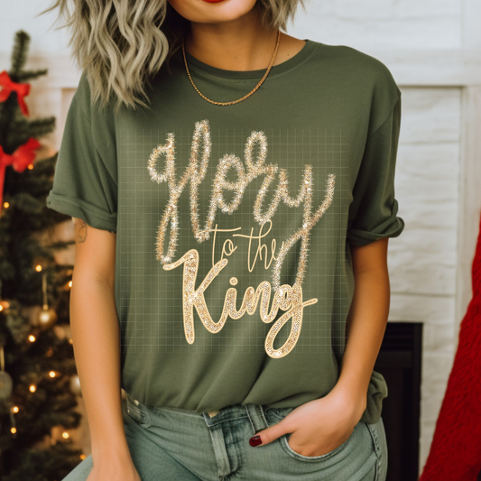 GLORY TO THE KING GOLD - DTF TRANSFER