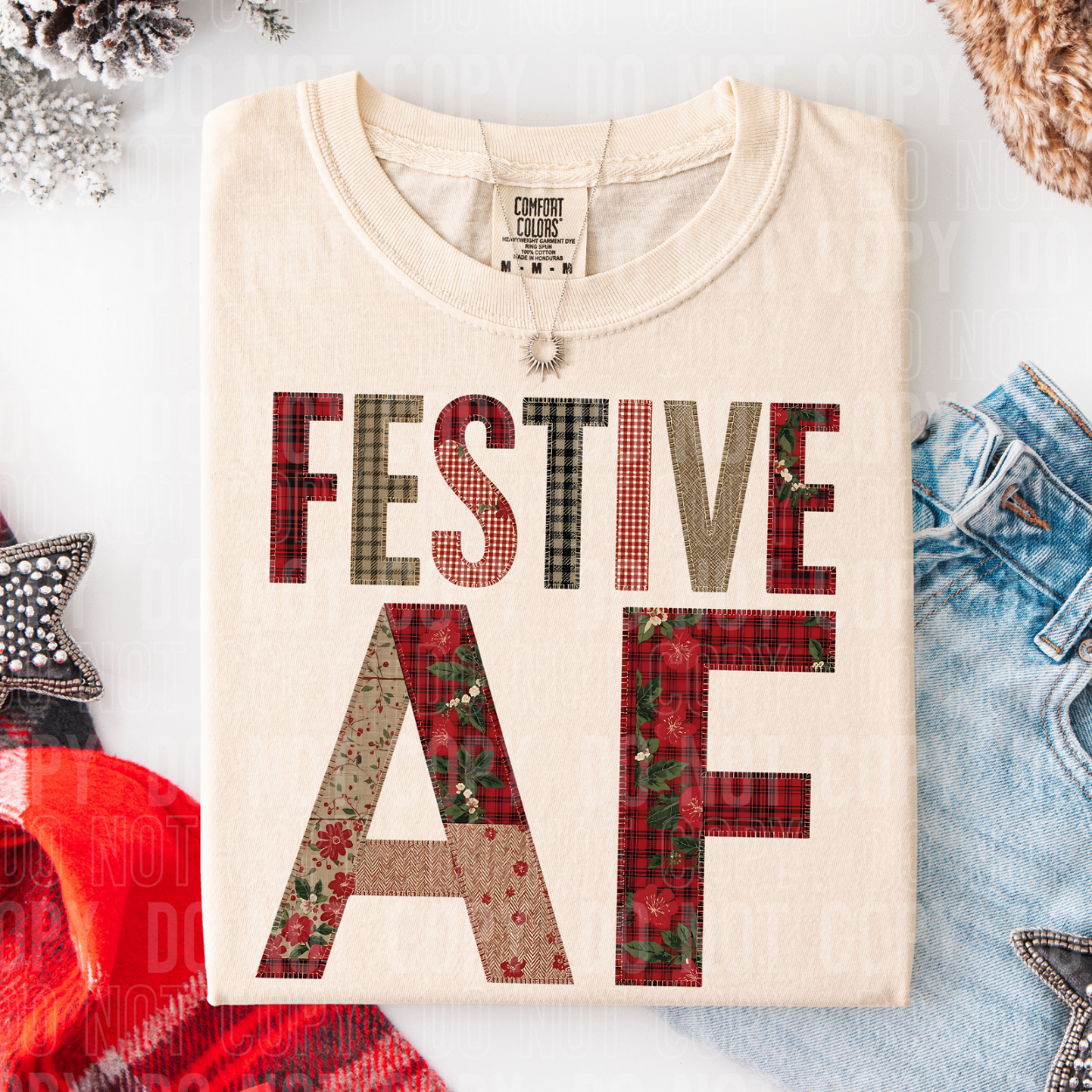 PATTERNED FESTIVE AF - DTF TRANSFER