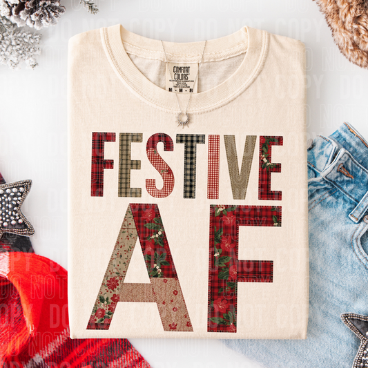 PATTERNED FESTIVE AF - DTF TRANSFER
