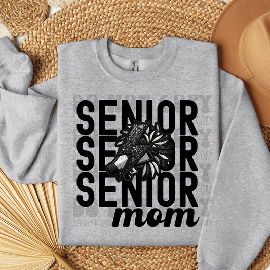 SENIOR MOM FAUX EMBROIDERY CHEER - DTF TRANSFER