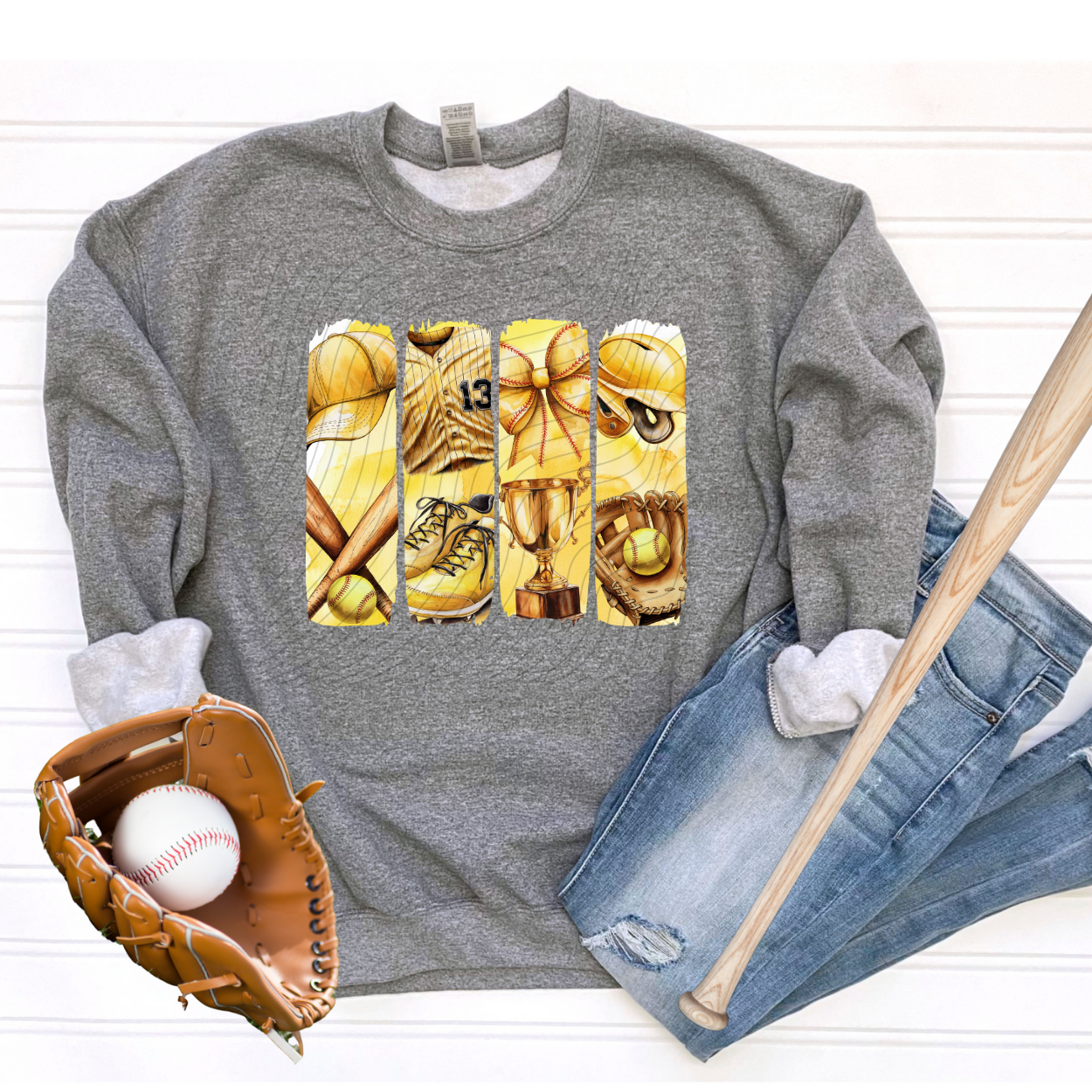 SOFTBALL WATERCOLOR - DTF TRANSFER