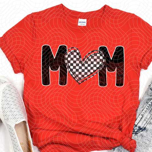 MOM CHECK HEART - DTF TRANSFER