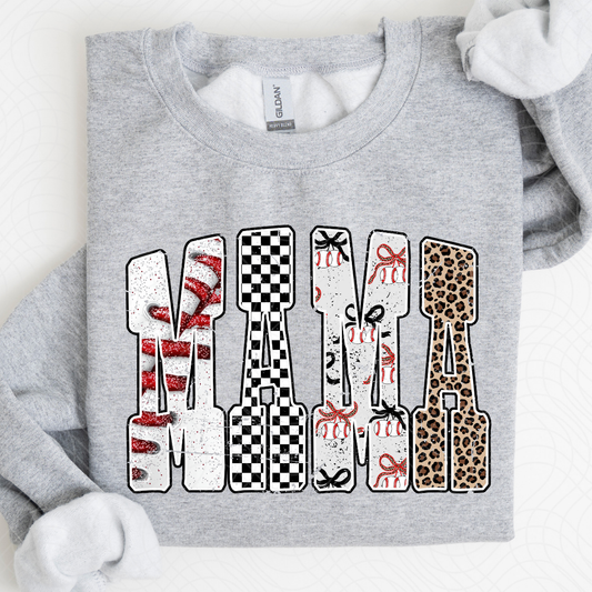 BASEBALL BIG MAMA DISTRESSED - DTF TRANSFER