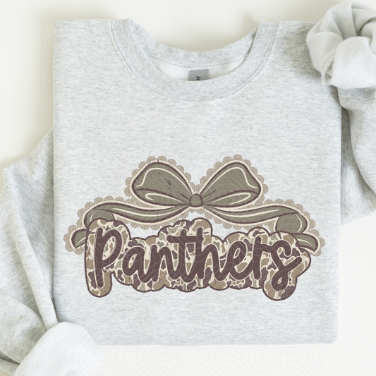 PANTHERS CAMO BOW - DTF TRANSFER