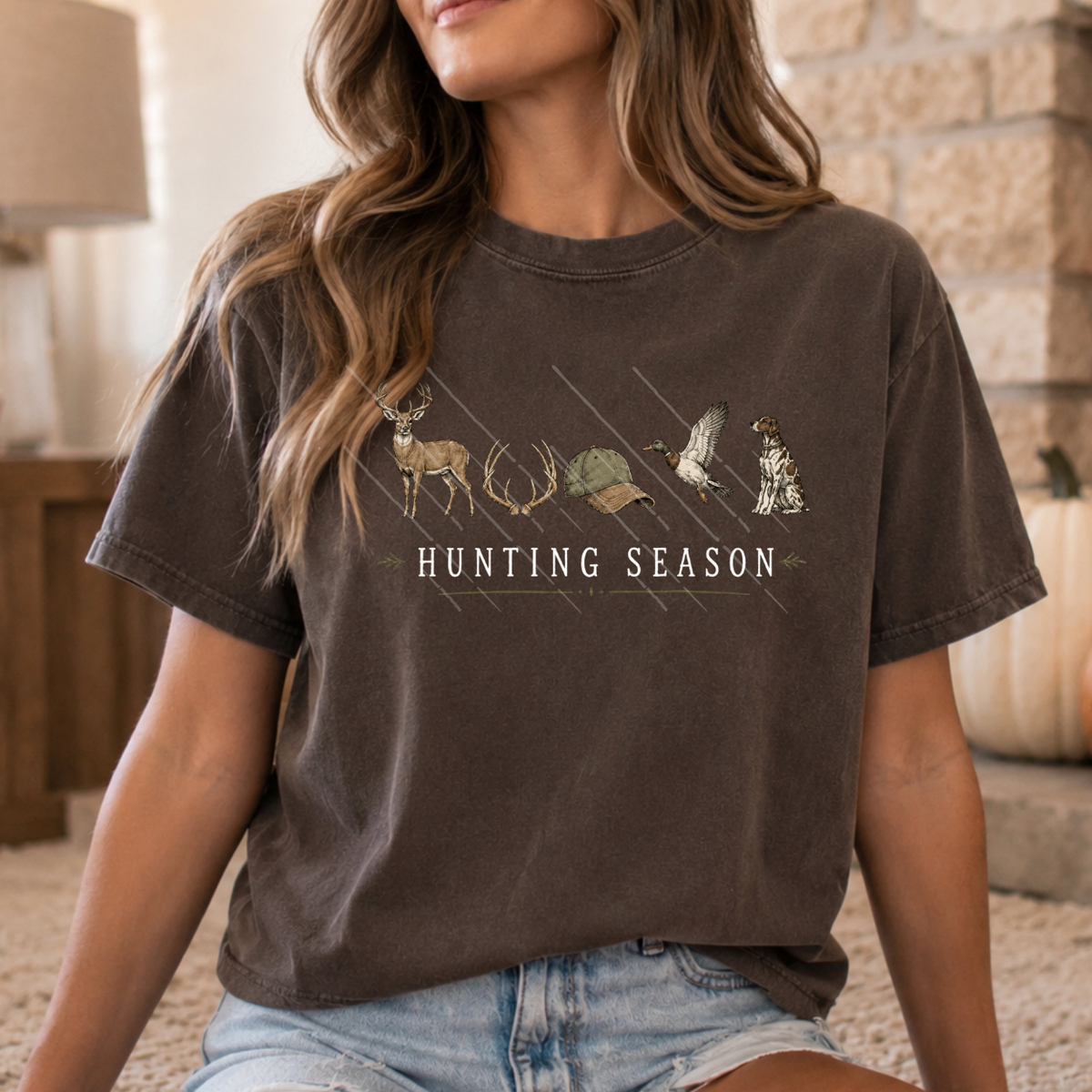 HUNTING SEASON WHT TEXT - DTF TRANSFER