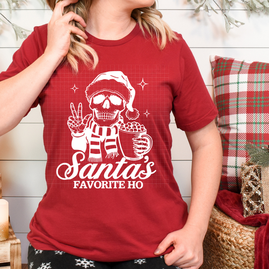 SNARKY SANTA'S FAVORITE WHITE - DTF TRANSFER