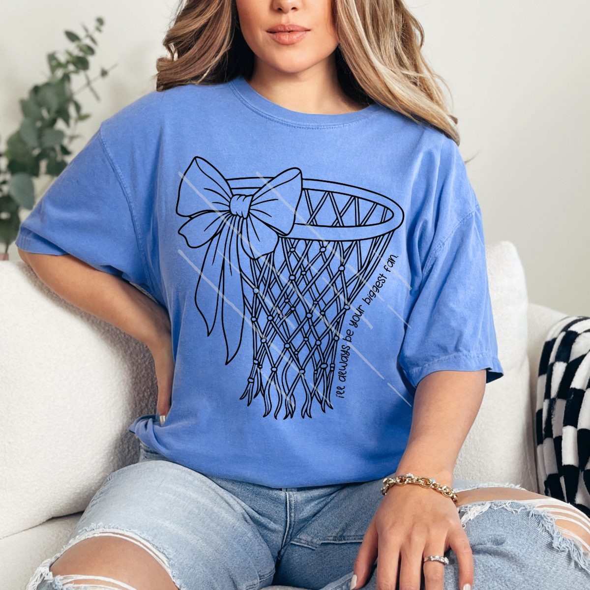 BIGGEST FAN BLK NET - DTF TRANSFER