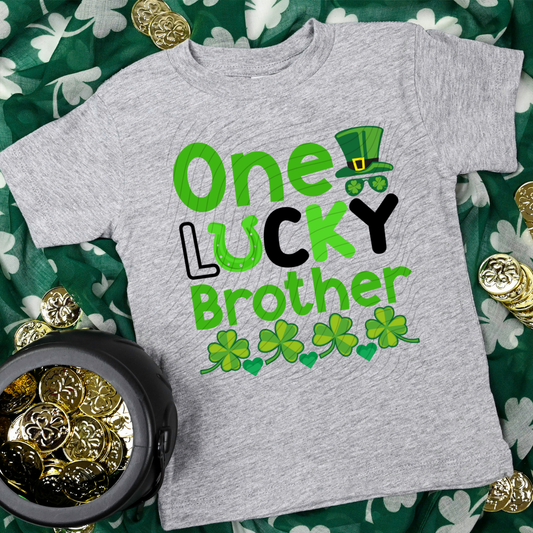 ONE LUCKY BROTHER - DTF TRANSFER